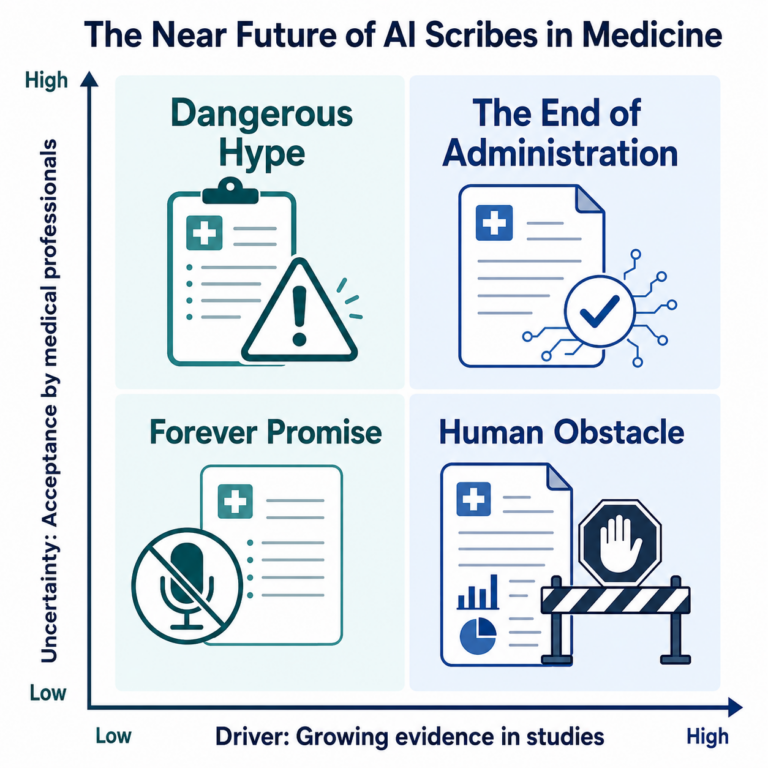 Four Scenarios of AI Scribe Adoption in Healthcare